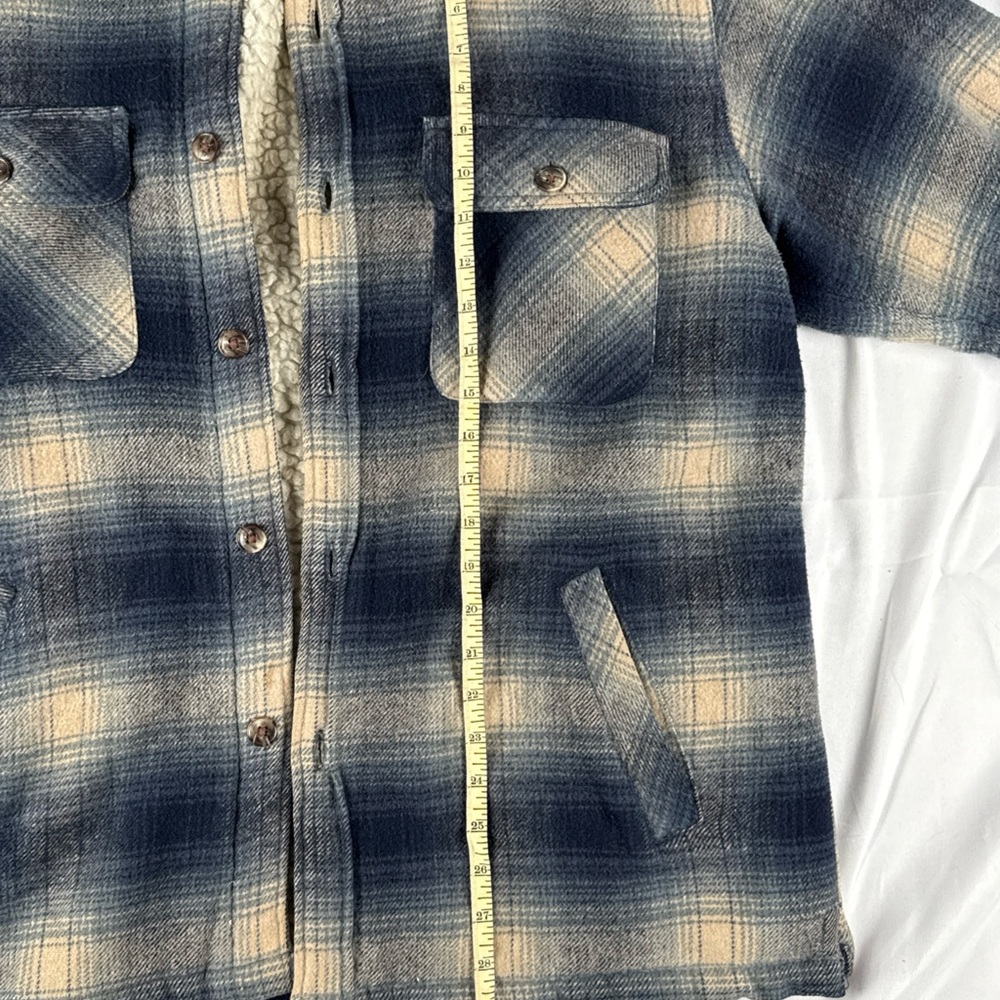Ralph Eton Sherpa Lined Flannel Jacket Mens XL VNTG Quilt lined sleeve RARE FIND - Picture 6 of 11